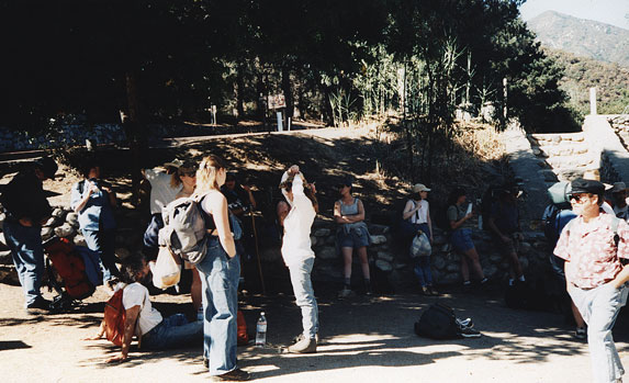 At the Trailhead, waiting for the last camperdancer.
